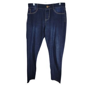 Deja Bleu Womens Size 10 Blue Solid Seamless Shaper Pull On Jeggings